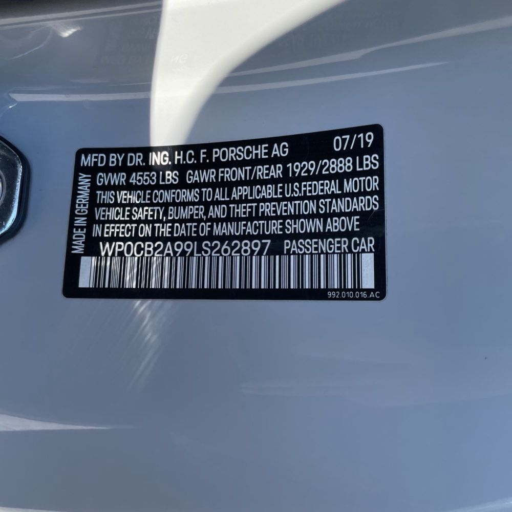 2020 Porsche 911 Carrera 4S