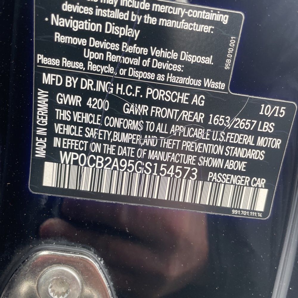 2016 Porsche 911 Carrera S