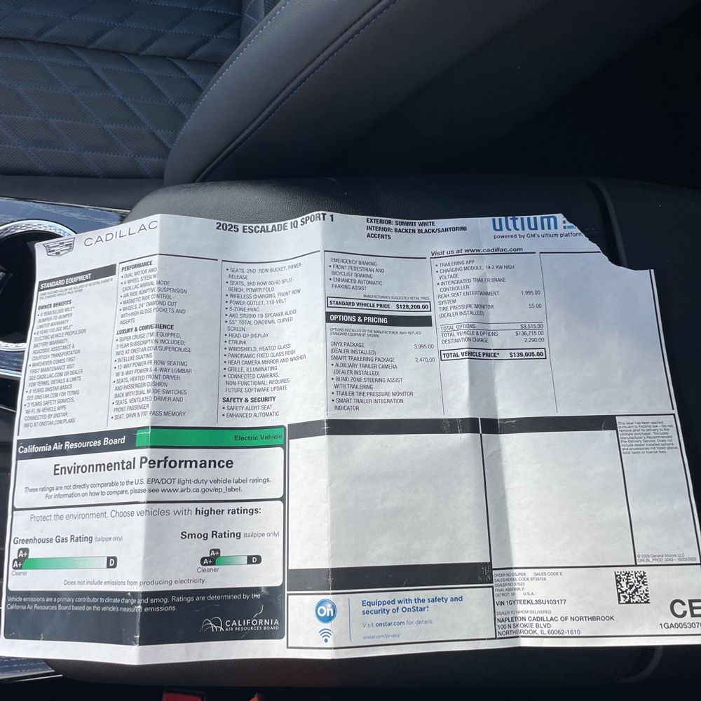 2025 Cadillac Escalade IQ Sport 1