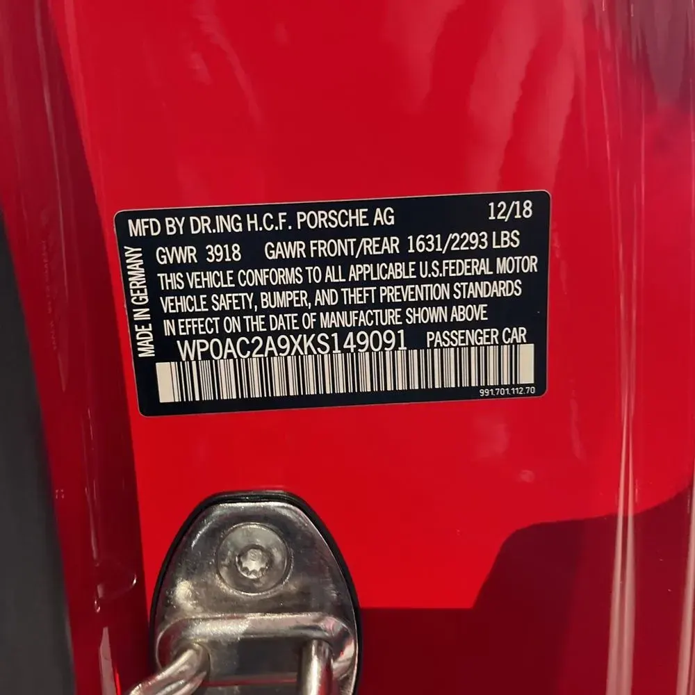 2019 Porsche 911 GT3