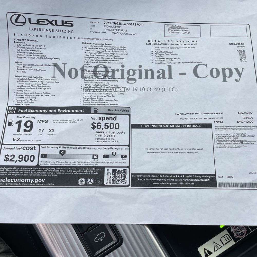 2023 Lexus LX 600 F SPORT Handling