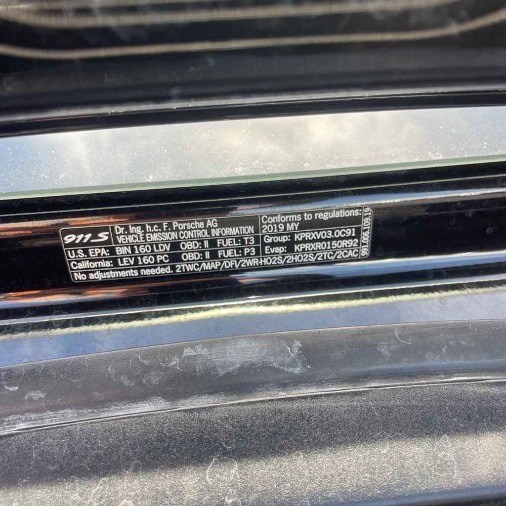 2019 Porsche 911 Carrera S