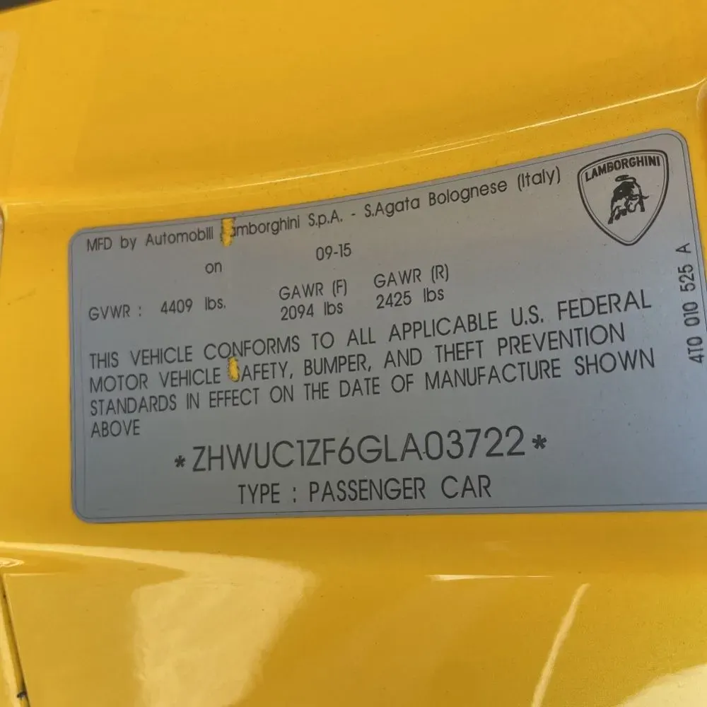2016 Lamborghini Huracan Base