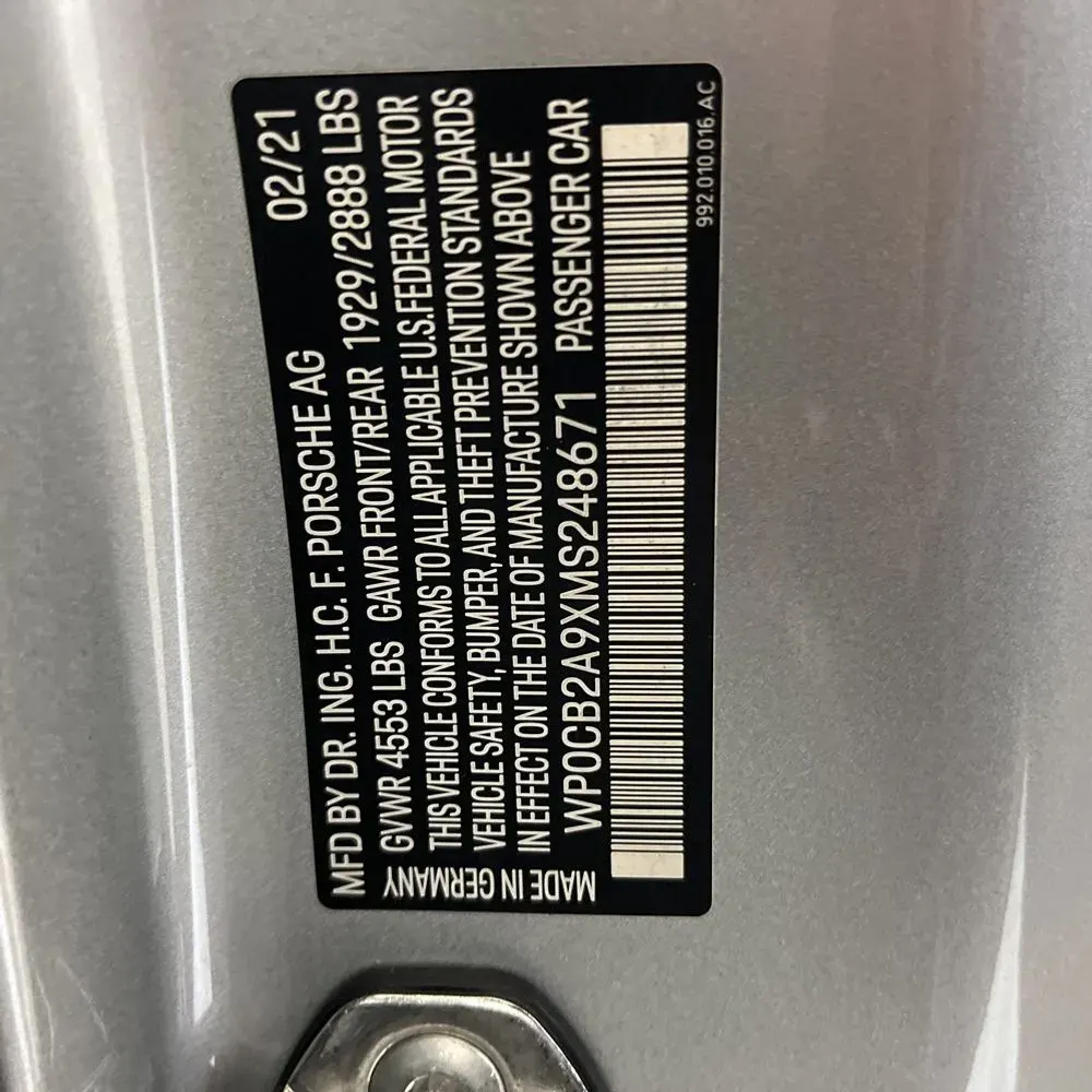 2021 Porsche 911 Carrera 4S