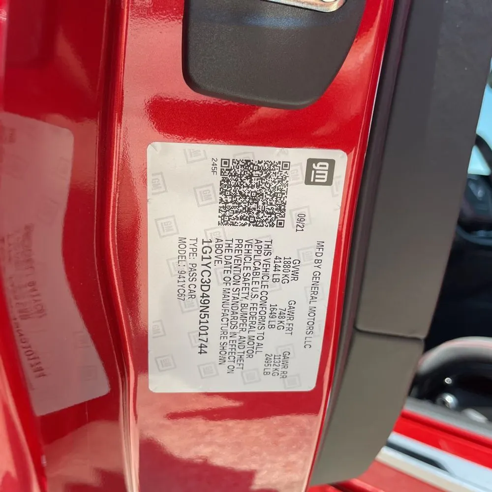 2022 Chevrolet Corvette Stingray